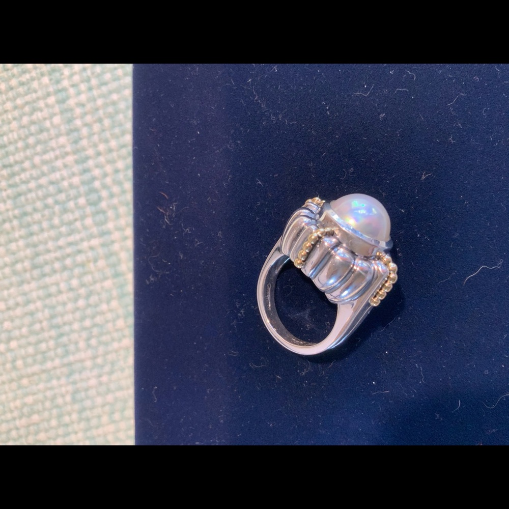 Beautiful and rare,Lagos vintage caviar pearl ring - Picture 3 of 6